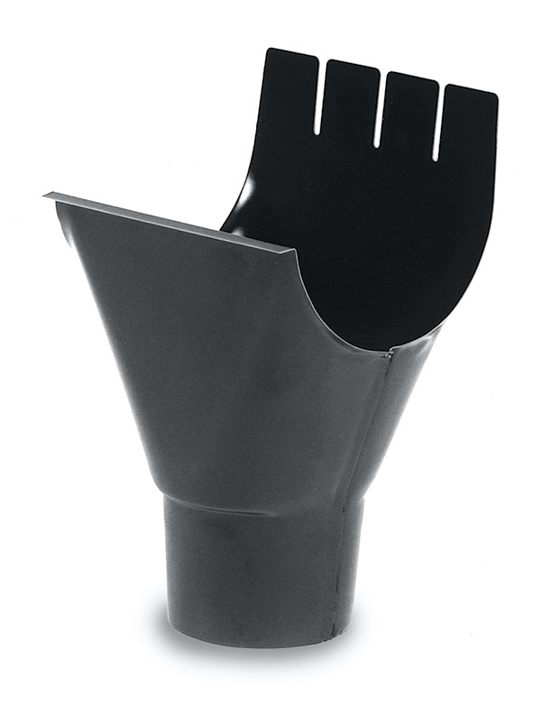 SIBA Einhängstutzen anthrazit Ral 7021 125/90mm